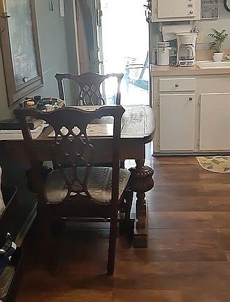 Kitchen has room for table
