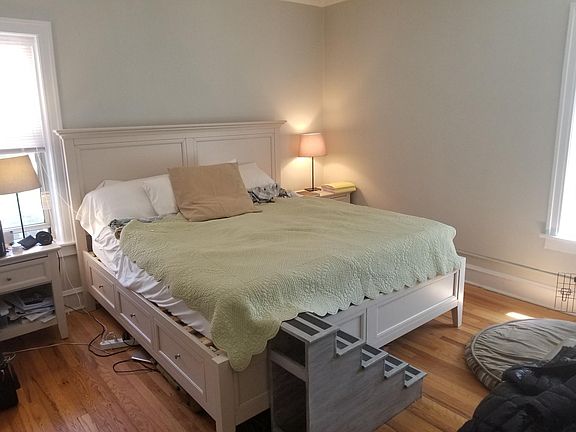 Fits king plus more. Huge vintage closets &storage to left of pic!