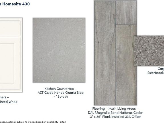 An image of the design selection for homesite 430.