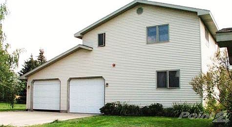 Outside with garage