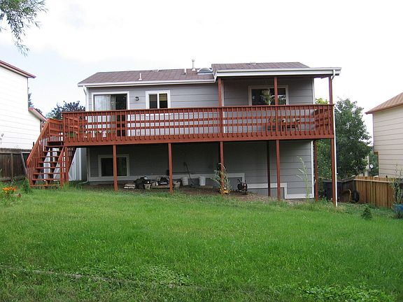 Rear view, looking North