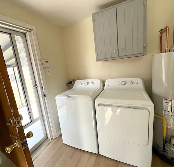 Laundry next to back door