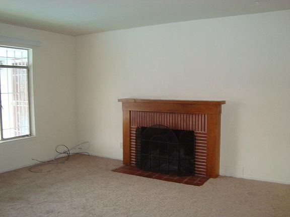 Living room with fireplace