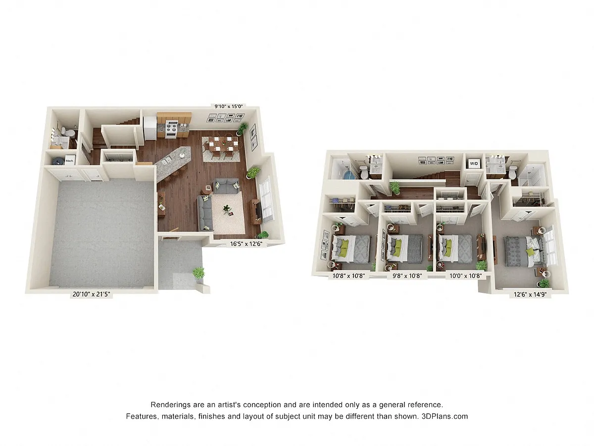 Floor plan 4T - Townhome