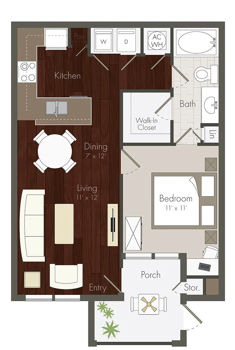 Floor plan A1 - 1X1
