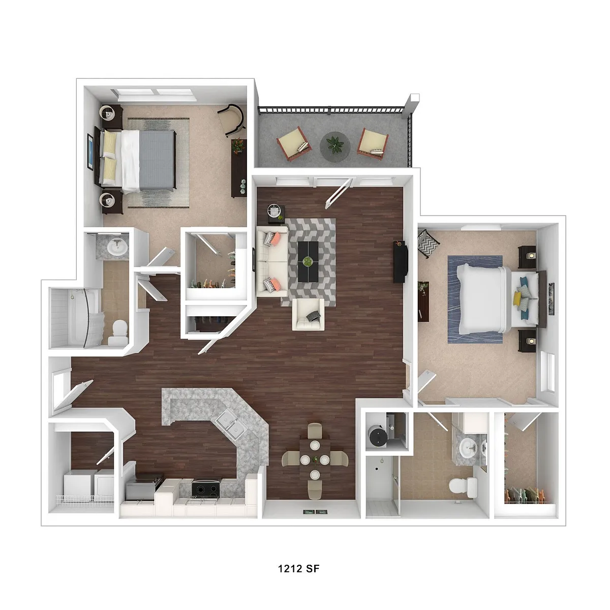 Floor plan 2 Bedroom Select