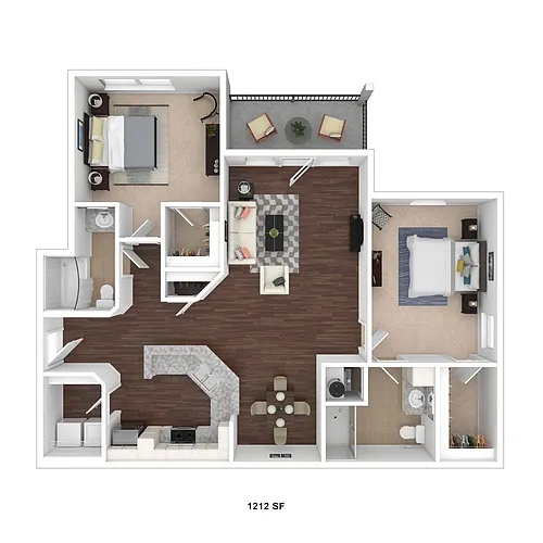 Floor plan 2 Bedroom Select