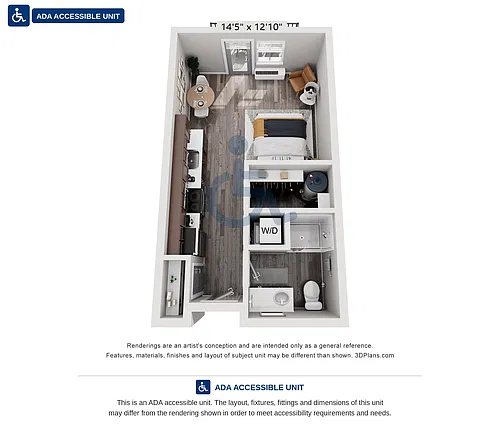 Floor plan Cedar (ADA)