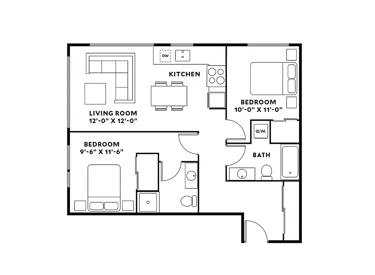 Floor plan 2X2