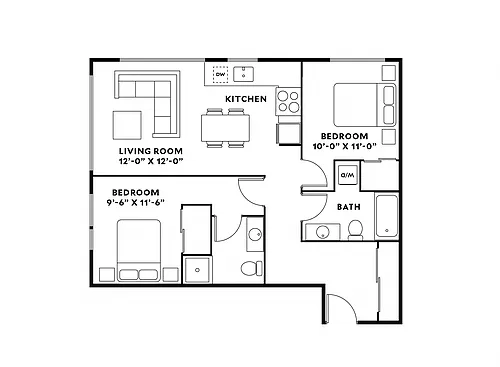 Floor plan 2X2