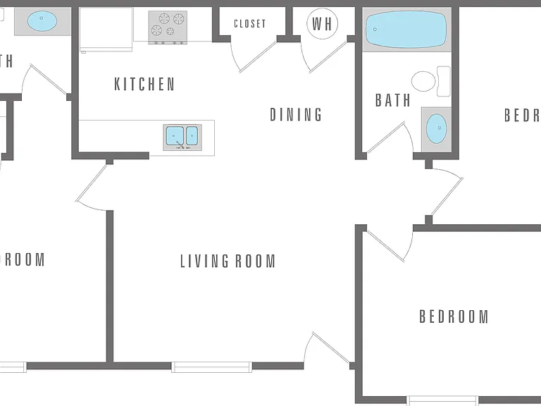 3 Bedroom 2 Bath 798 sqft 3 Bedroom 2 Bath 798 sqft