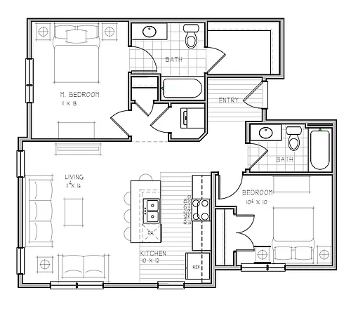 Floor plan 102-H