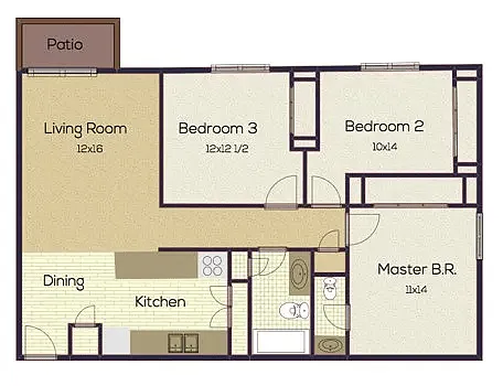 Floor plan 3 Bed G