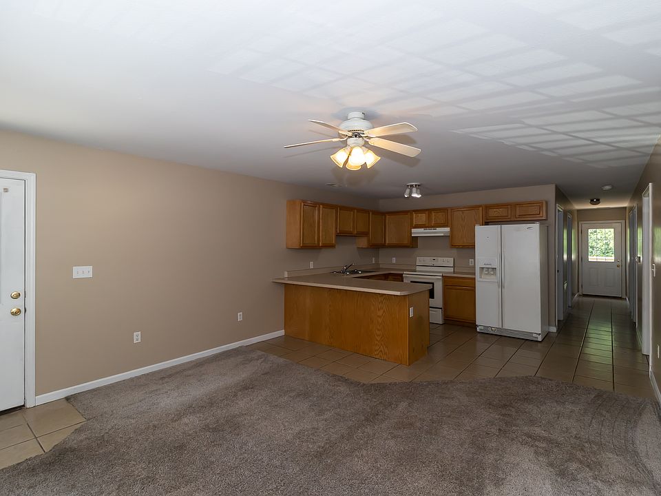 Living room, dining and kitchen