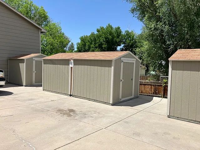 tuff shed for each tenant with lock