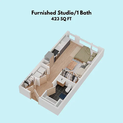Floor plan Furnished Studio