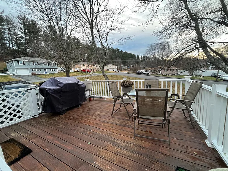 Deck outside of the kitchen.