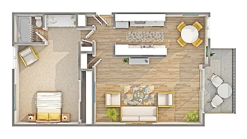 Floor plan 1X1