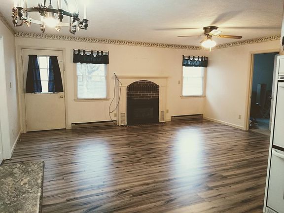Living room with updated flooring