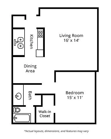 Floor plan 1 Bedroom