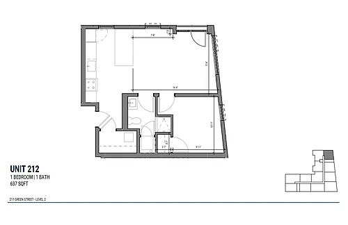 Floor plan 1 BR C
