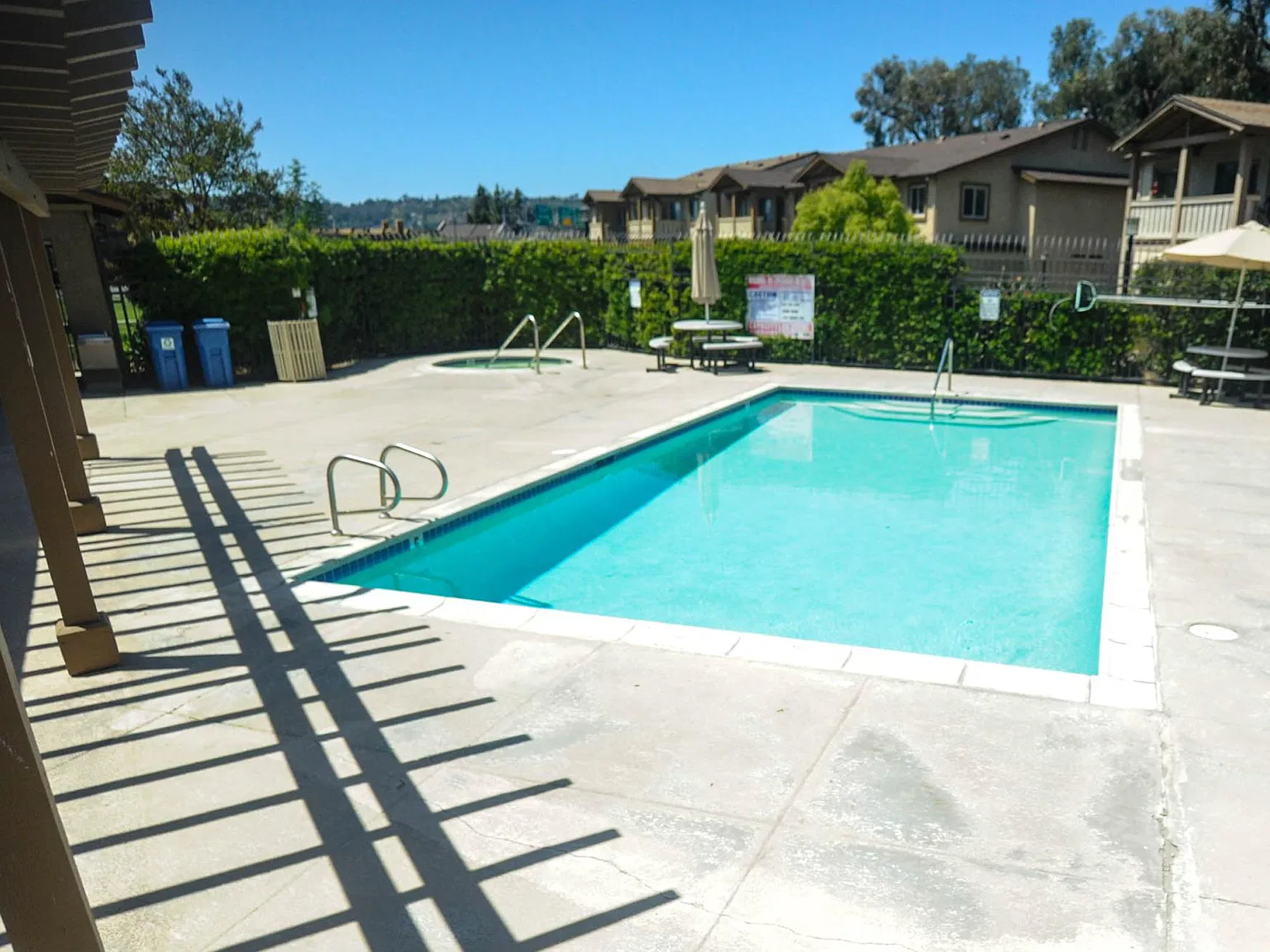 Pool and Jacuzzi next to the Fitness Center