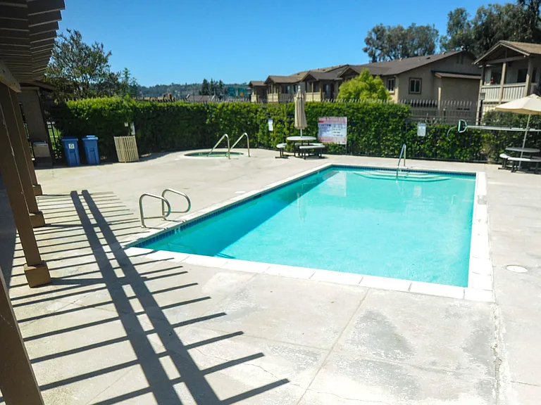 Pool and Jacuzzi next to the Fitness Center