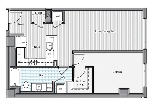 Floor plan 1 BR B