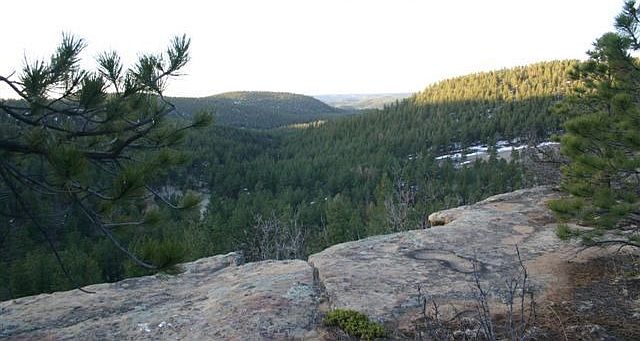 Rock outcroppings.