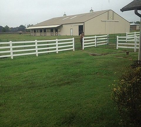 Barn with indoor arena.