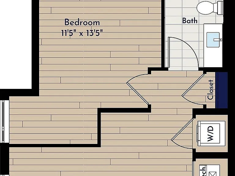 A 1BR-D1 One Bedroom Floor Plan A 1BR-D1 One Bedroom Floor Plan