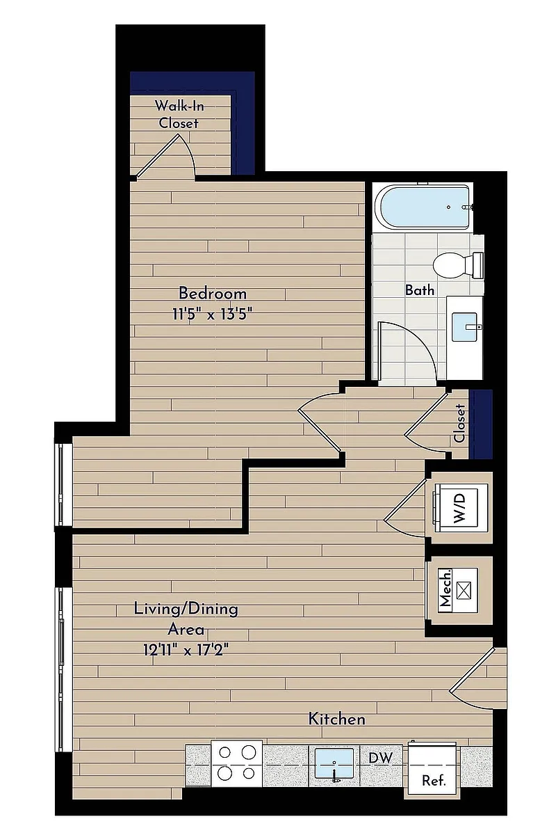 Floor plan A 1BR-D1