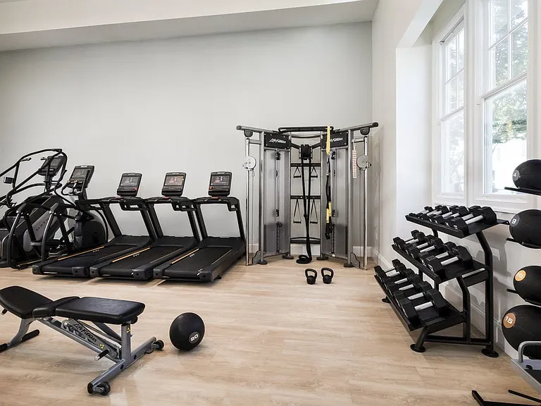 Fitness center with strength and cardio equipment