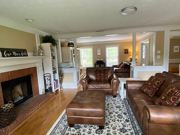 family room with adjacent formal living room