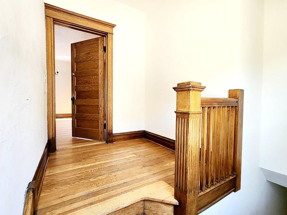 Landing outside of main unit entryway has space for bench/coatrack/catch-all table.