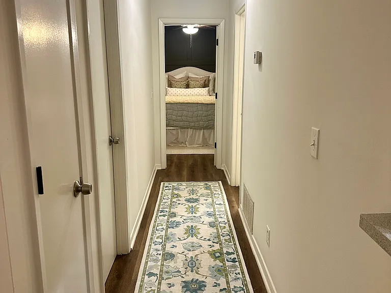 linen closet in hallway
