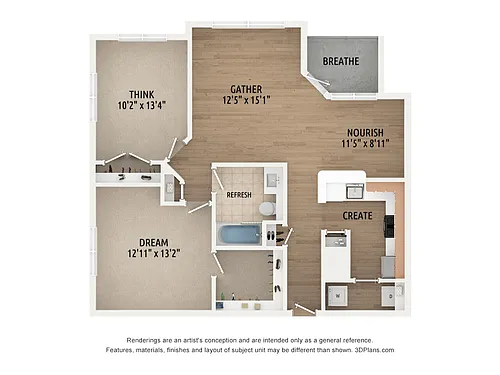 Floor plan A3 Den
