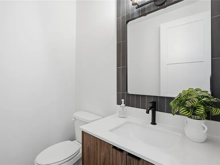 Main level hallway half bath