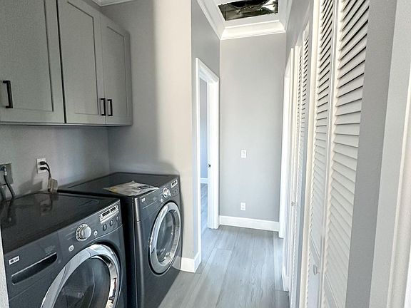 Washer + dryer included. Additional storage space