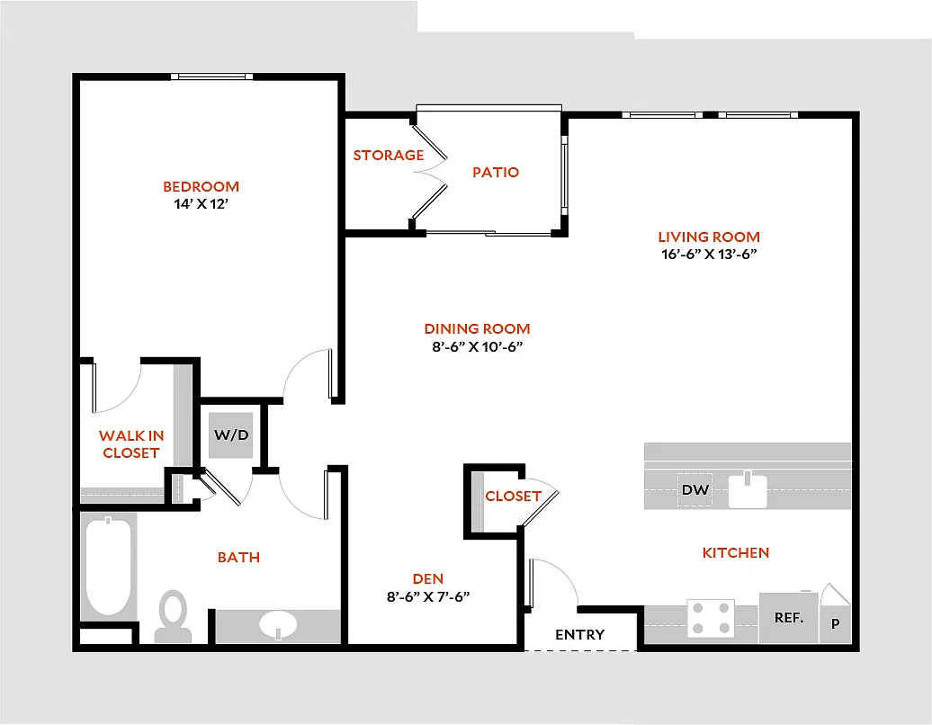 Floor plan Plan 1E