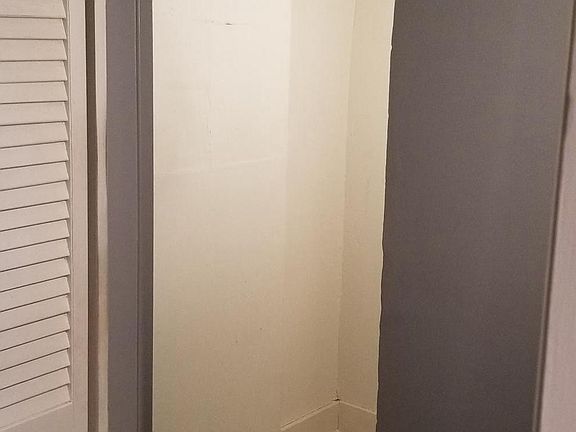 storage closet in laundry area