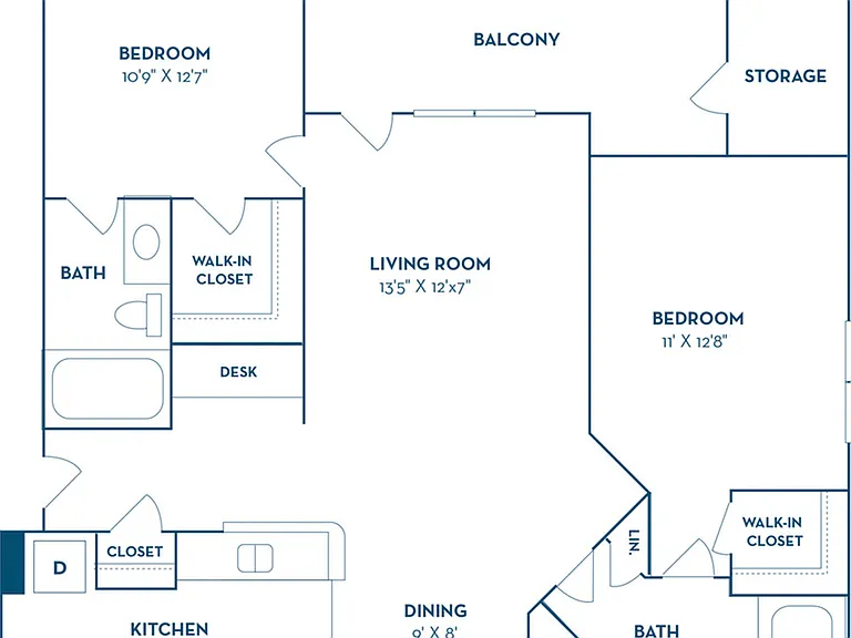2 Bedroom | 2 Bath | 1097 SF | Renovated 2 Bedroom | 2 Bath | 1097 SF | Renovated
