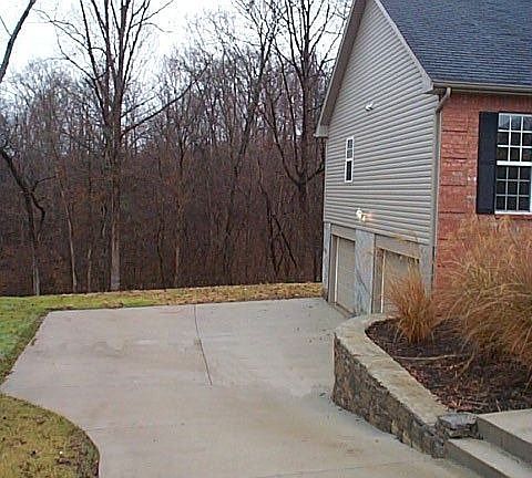 Driveway and garage