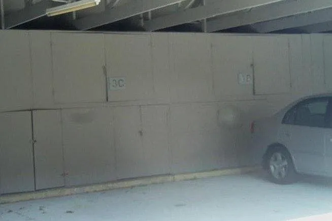 Reserved parking space and covered storage