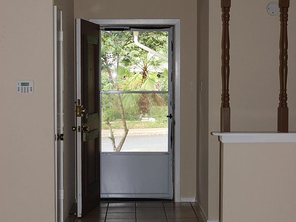 Front door from inside of house