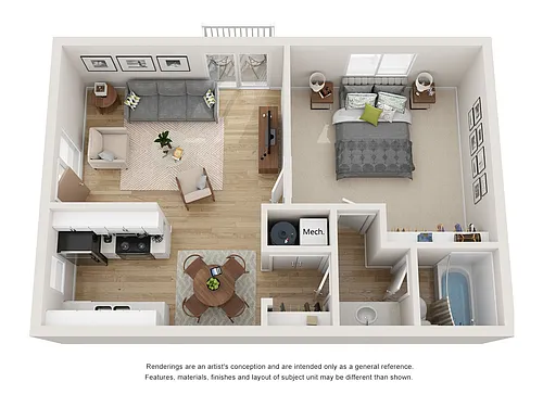 Floor plan 1 X 1
