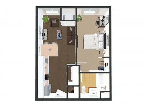 Floor plan The George Phase II - 1x1