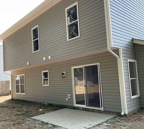 Backdoor entrance and patio