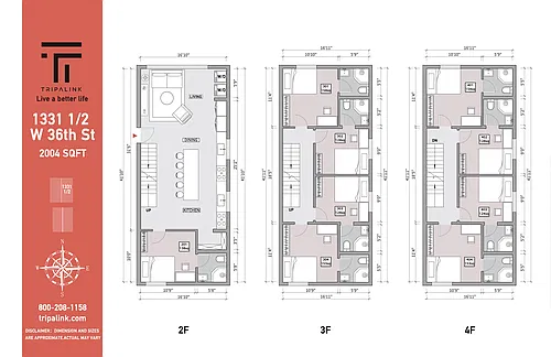 Floor plan 1331 1/2 W 36th St