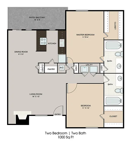 Floor plan 2X2